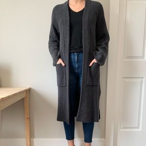Aritzia Wilfred Grey Cardigan
